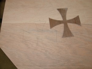 Crosses traced and marked