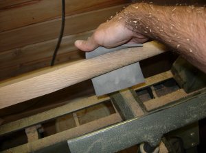 Sanding down the legs