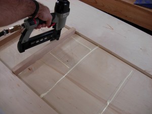 glueing and nailing the inner structure