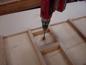 Drilling a starter hole in the relic chamber