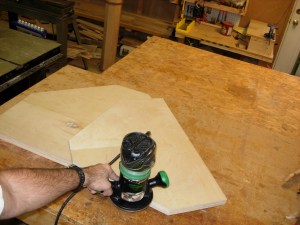 Flush trimming the top pieces