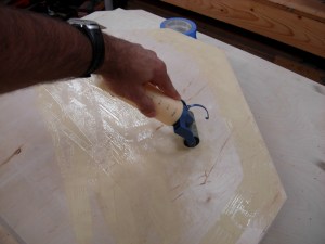 Rolling out the glue