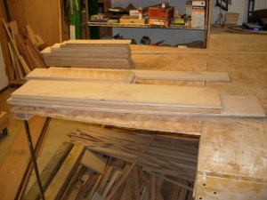 Left-over white oak veneer