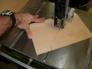 cutting out the lip veneer