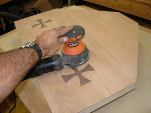 Sanding the crosses