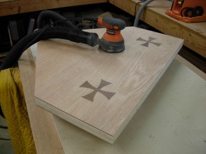 Sanding & scraping the tabernacle top