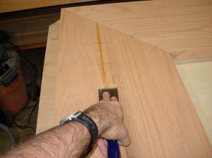 Scraping down the glue joints