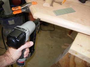 Nailing on the edge banding