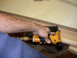 Pinning the trim in place