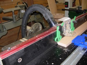 Cutting the first side with router one