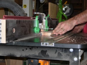 Cutting the second side with router two