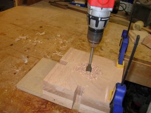 Drilling center holes in the caps