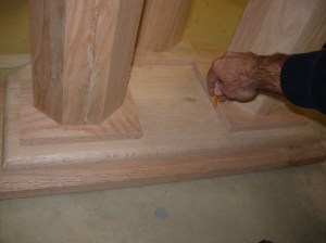 Marking the column locations