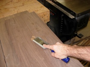 cleaning up the squeeze-out