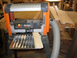 Planing down the frame boards to 3/4"