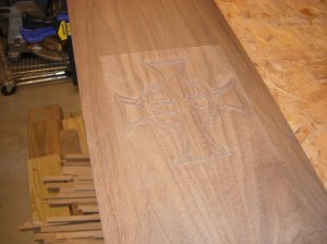 First carved panel finished