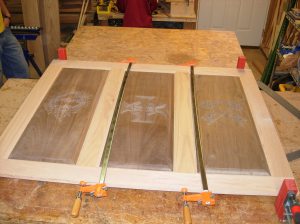 Front panel glued up