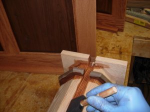 Using a brush for the tight spots