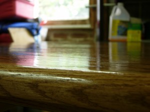 Checking the final coat in the light