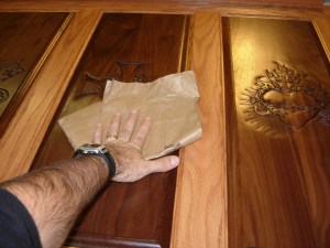 Polishing the panels