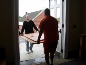 Ken and I with the altar top