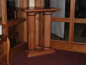 Tabernacle stand in place