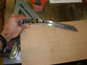 Marking the 20 degree angle