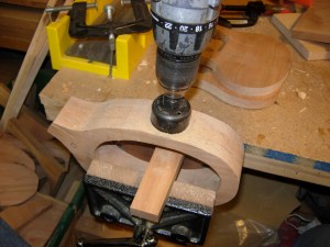 Drilling the cork hole