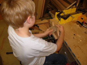 Doing a  little hand sanding