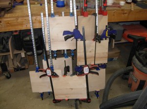 All the maple panels glued