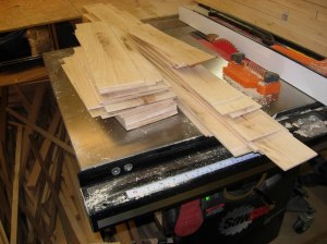 My new pile of veneer...