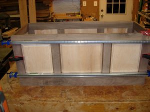 Clamped up and drying