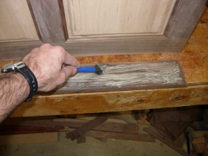 Starting on the walnut chest