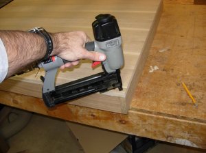 Nailing the plywood down