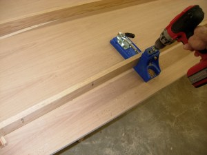 Drilling pocket holes 