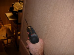 Attaching sides to rear panel