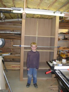 Dry fit with shelves