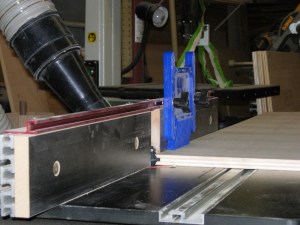 Cutting groove for edge banding on the shelves