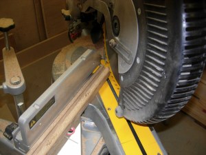 Chopping 45 degree angles on each end