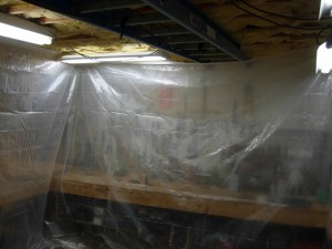 Setting up my temporary spray booth