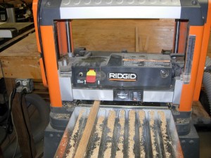 Planing down the side rails