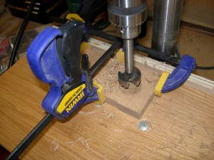 Cutting the round corners for the feet