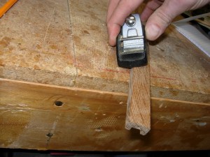 Chamfering the side rails