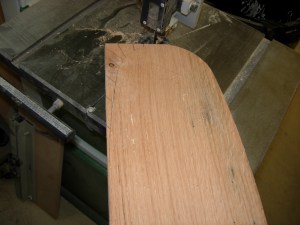 A few relief cuts to aid the curve cutting