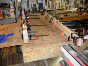 Clamping the rails together