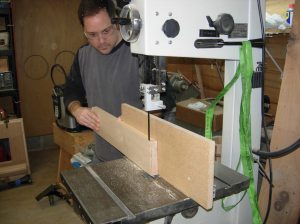 Finishing up on the band saw