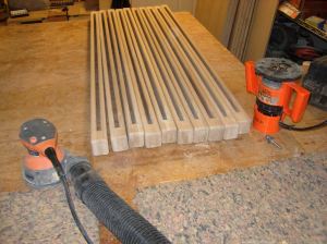 ten spindles assembled