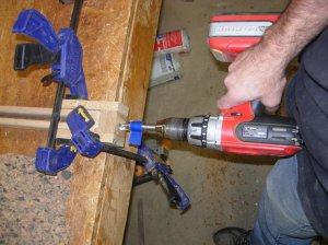 Drilling 3/4" holes in ends