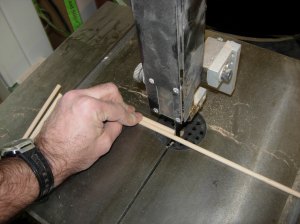 Cutting dowels to 5" lengths