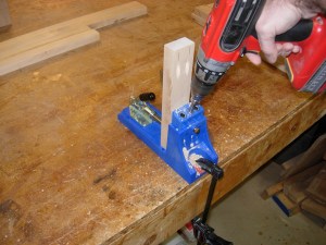 Drilling the pocket holes